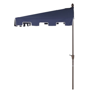 Sidney 9 ft. Classic MidCentury Rectangular Half Market Patio Umbrella